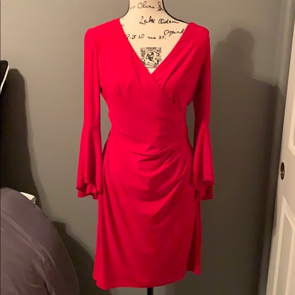Dresses & Skirts - Ralph Lauren sexy red dress. Perfect for holidays